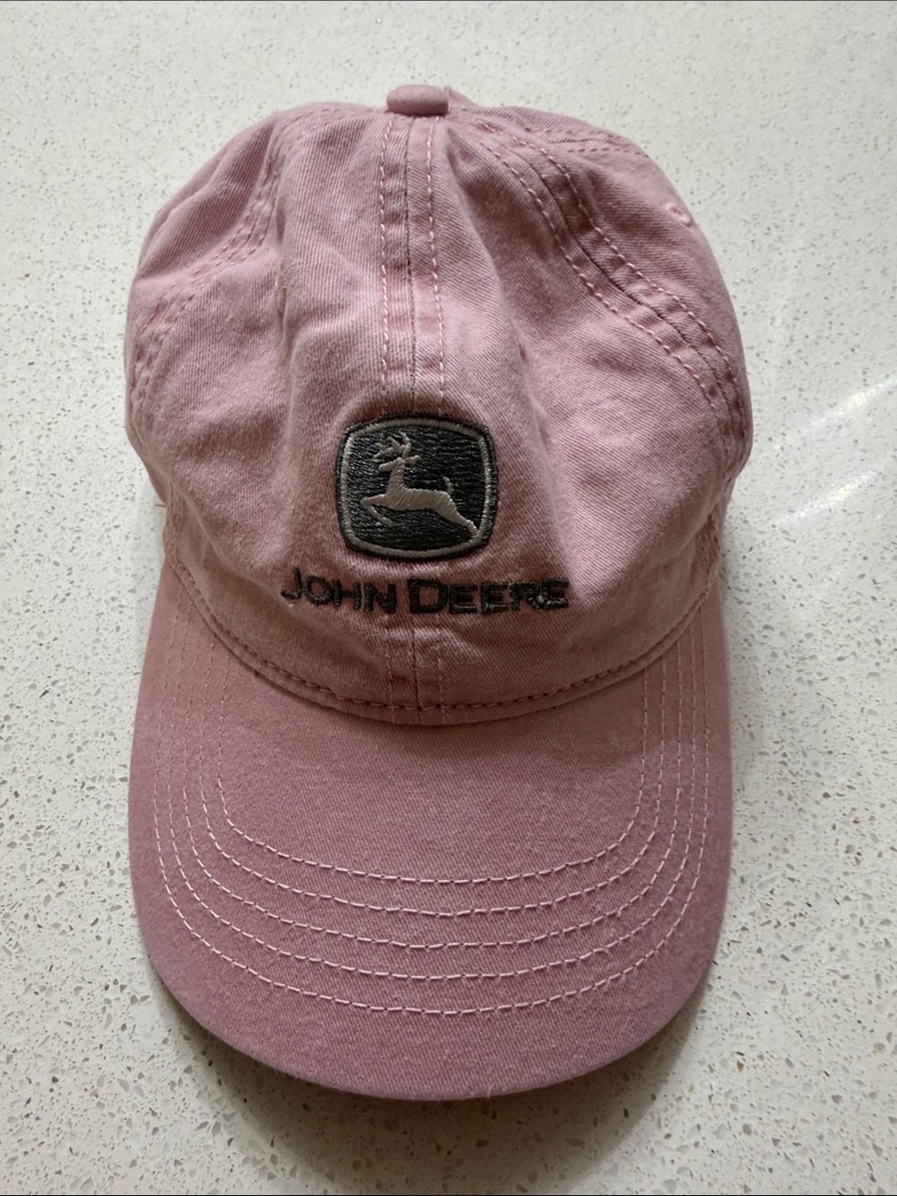 John Deere Pink Baseball Cap with Embroidered Logo